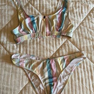 Striped Swim suit